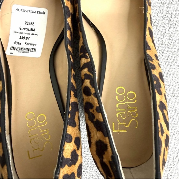 Franco Sarto Callan 2 Leopard Calf Hair Pumps - Picture 7 of 8